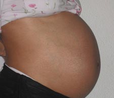 Живот на 29-ой неделе беременности