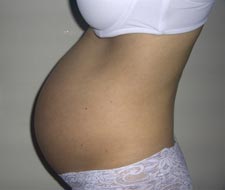 Живот на 37-ой неделе беременности